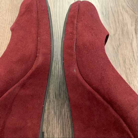 George Wedge Wendy Shoes Burgundy Plum Women’s 7 Slip On Party - Picture 11 of 13